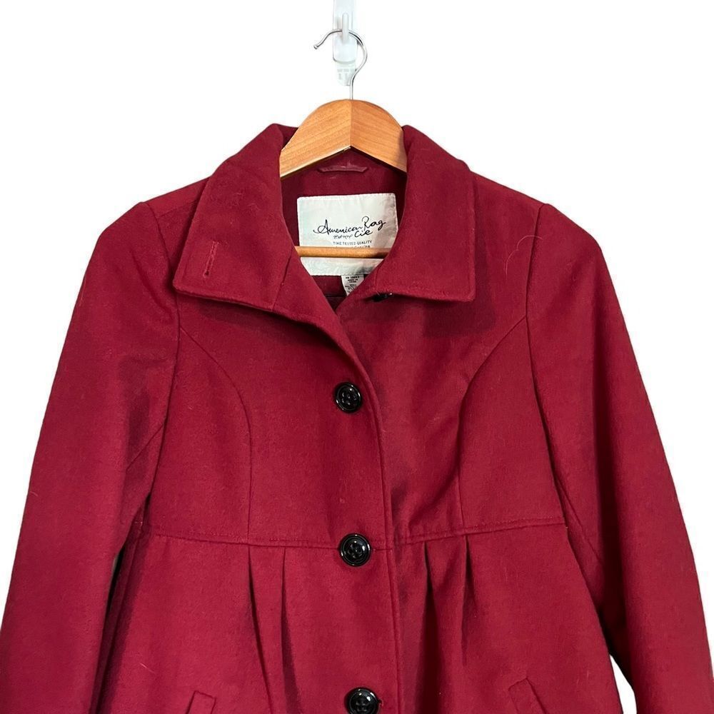 American Rag red button up‎ coat. Size small - Picture 2 of 10